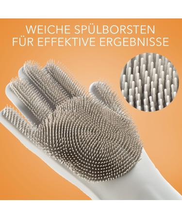 Avana Silicone Rinse Cleaning Gloves | Heat-Resistant Wash Scrubber for Home & Animal Care | Gray - Buy Online on GoSupps.com