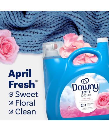 Downy Fabric Softener Liquid - April Fresh Scent 140 Fl Oz 190 Loads HE Compatible - Buy Online Now - Buy Online on GoSupps.com