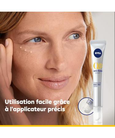 NIVEA Q10 Expert Targeted and instant wrinkle filler (1x15ml) Anti-aging serum reducing wrinkles and fine lines Facial care with visible effect in 5min enriched with pure Q10 & Bioxifill Peptides - Buy Online on GoSupps.com