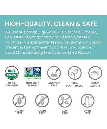 Himalaya Organic Ashwagandha Stress Relief Supplement - 2 Month Supply | USDA Certified Organic, Non-GMO, Gluten-Free | 100% Ashwagandha Powder & Extract - 670mg, 60 Caplets - Buy Online on GoSupps.com