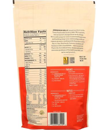 Arrowhead Mills Buttermilk Pancake & Waffle Mix 1.6 lbs - Gluten-Free & Delicious Breakfast - Buy Online on GoSupps.com