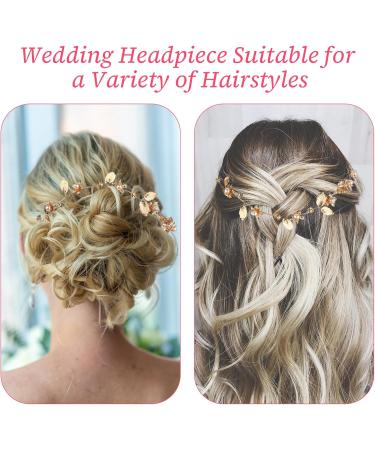 Gold Leaf Headband for Women Flower Girl Headpiece Gold Headband Wedding Hair Accessories for Kids Pearl Headpiece Wedding Bridal Boho Hair Piece Gold Hair Vine Headband for Prom Party - Buy Online on GoSupps.com