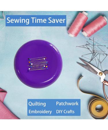 Dolstar Magnetic Pin Cushion with 100 Plastic Head Pins - Purple | Sewing Quilting Magnetic Pins Holder - Buy Online on GoSupps.com