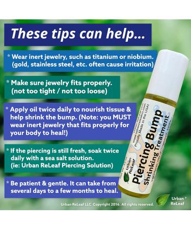 Urban ReLeaf Piercing Bump Treatment with Roller-Ball Applicator - 100% Natural, Gentle Care for Scars, Nodules, Cartilage, Nose, Ear Spots - Buy Online on GoSupps.com