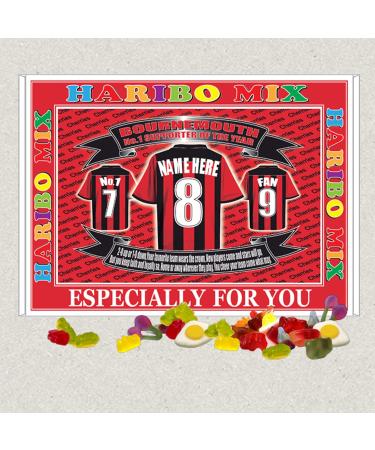 Bournemouth Personalised Football Shirt Gift Boxed Sweets - Buy Online on GoSupps.com