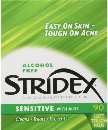 Stridex Sensitive Acne Pads with Salicylic Acid & Aloe - 90 ea - Buy Online on GoSupps.com