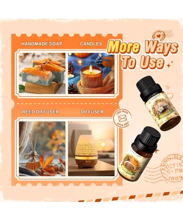 Fall Essential Oil Set for Diffusers - Aromatherapy Oils Gift Set: Apple Cider Nutmeg Snickerdoodle Vanilla Forest Pine Pumpkin Spice (6x10ml - Buy Online on GoSupps.com