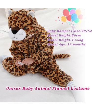 Doladola Unisex Baby Hooded Leopard Romper - 6-12 Months | Toddler's Jumpsuit & Pajama Outfit - Buy Online on GoSupps.com