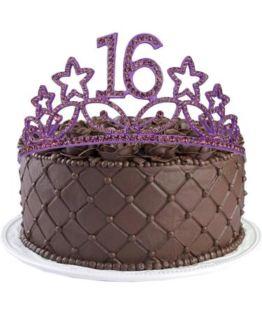 MEANT2TOBE 16th Birthday Sash and Tiara for Girls - Fabulous Set for Sweet 16 Party - Glitter Sash + Rhinestone Tiara - Purple Sparkle Gift Set - Buy Online on GoSupps.com