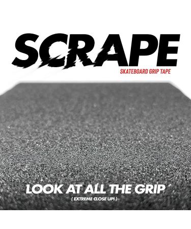 Scrape Tape Black Shortboard Skateboard Grip Tape Sheet - 9 x 33 | Standard Size - Buy Online on GoSupps.com
