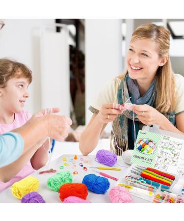 103 PCS Crochet Kit with Hooks & Yarn Set - Premium Bundle with 2180 Yards of Acrylic Yarn, Needles, Accessories & Bag - Ideal Starter Pack for Kids, Adults, Beginners & Professionals - Black - Buy Online on GoSupps.com