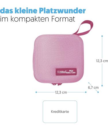 Pillbase Mini BabyCase Travel Akotheke - Small Medication Bag for Kids | Empty Emergency Bag for Travel - Stable Medicine Storage & Travel Pharmacy - Mini Pink - Buy Online on GoSupps.com