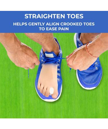 Soft Gel Toe Separators for Bunion & Toe Pain Relief - 6 Pack Toe Spacers & Spreaders - Gel Orthotics for Hallux Valgus & Overlapping Toes - Buy Online on GoSupps.com
