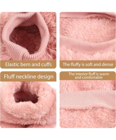 Yaodhaod Winter Fleece Dog Sweater for Small Dogs & Cats | Warm Autumn & Winter Clothing for Yorkies Chihuahuas & Puppies - Size L Pink - Buy Online on GoSupps.com
