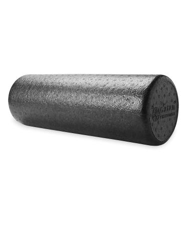 Gaiam Essentials Foam Roller, High Density Firm Deep Tissue Muscle Massager for Back Pain & Sore Muscles 18-inch | Black