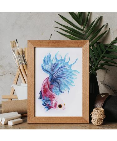 Uniquilling Quilling Paper Kit for Adults & Kids - DIY Handmade Filigree Painting Set for Home Decor - 8x10 inch Betta Design - Perfect Gift Idea - Buy Online on GoSupps.com