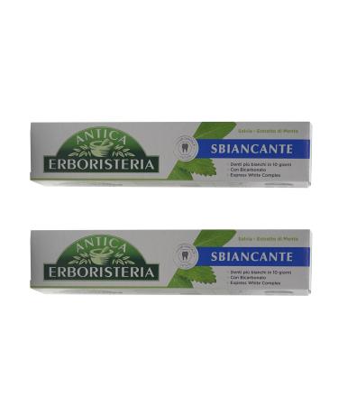 "Sbiancante" Whitening Toothpaste - 2.5 Fluid Ounces (75ml) Tubes (Pack of 2) Italian Import