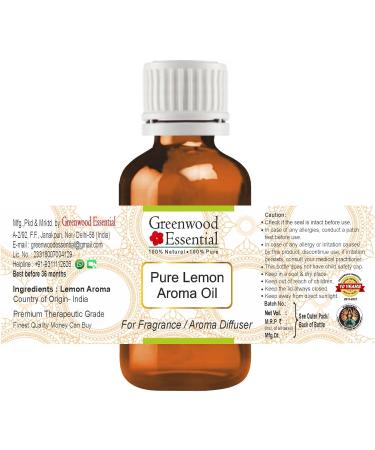 Pure Lemon Aroma Oil - 100% Natural Therapeutic Grade - 100ml for Aroma Diffusers - International Shipping Available - Buy Online on GoSupps.com