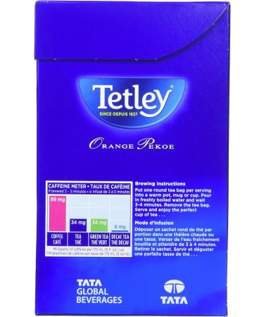 Tetley Orange Pekoe Black Tea - 144 Tea Bags 454 Grams Contains Caffeine & Earl Grey Black Tea - 80 Tea Bags 160 Grams Contains Caffeine - Buy Online on GoSupps.com