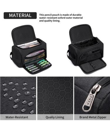 Large Pencil Case  Big Pencil Pouch with Easy Grip Handle for Girls Boys  Multifunction Pen Case Stationery Office Travel Makeup Organizer for Adults Women Men College Back to School Gifts for Students  Black - Buy Online on GoSupps.com