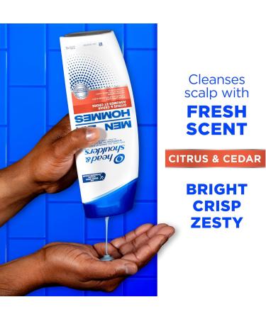 Head and Shoulders Mens 2 in 1 Dandruff Shampoo and Conditioner Anti-Dandruff Treatment Citrus & Cedar for Daily Use Paraben Free 370 mL (Packaging May Vary) Citrus + Cedar - Buy Online on GoSupps.com