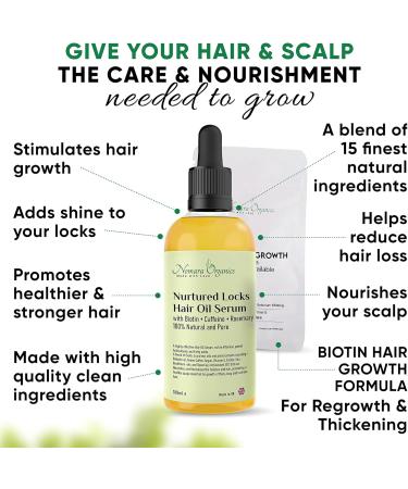 Nomara Organics Hair Growth Oil Serum with Caffeine Biotin and Rosemary 100% Natural 100mL and Biotin Hair Growth Formula 3pc Set Gift Extra Strong Growth Anti-Hair Loss Vegan Women Men. - Buy Online on GoSupps.com