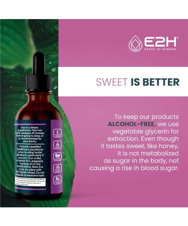 E2H Natural Sleep Aid - Liquid Melatonin with Chamomile Theanine - Sleep Better Deeper Longer - Vegan Gluten Free - Provides Stress Relief (2 Bottles) 2 Fl Oz (Pack of 2) - Buy Online on GoSupps.com