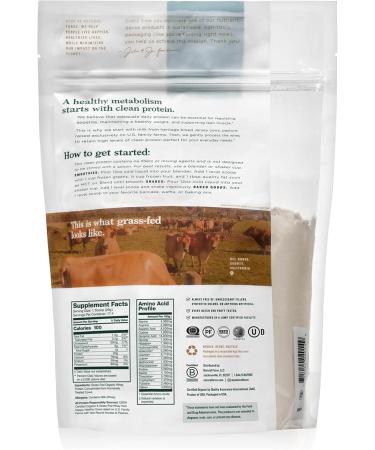 Natural Force Grass Fed Organic Whey Protein Powder Unflavored - 16 oz Organic Clean Collagen Peptides Powder Unflavored 32oz - Buy Online on GoSupps.com