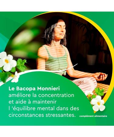 Euphytose Stress Concentration - Dietary Supplement - Bacopa Monnieri - Rhodiola Rosea - Adaptogenic Plants - Stress Difficulty Concentration - 3 Months - 3 x 30 Tablets - Made in France - Buy Online on GoSupps.com