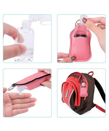 Duufin Hand Sanitizer Keychain Holders Set - 60 Pieces - 30 Reusable Clear Bottles & 30 Holders - Colorful Patternless - Buy Online on GoSupps.com
