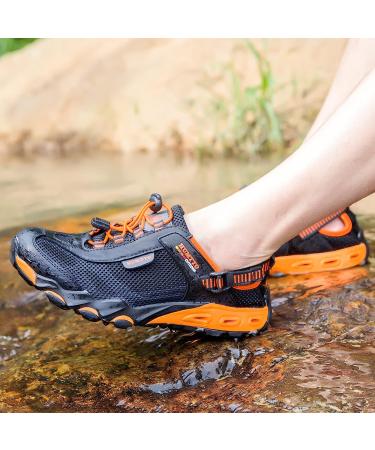 HUMTTO Amphibious Water Shoes - Quick Drying Non-Slip Sandals, Black, Size 10 Women/9 Men - Buy Online on GoSupps.com