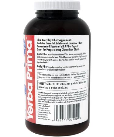 Yerba Prima Daily Fiber Formula Powder - 12 oz (Pack of 3) - Soluble & Insoluble Dietary Fiber Supplement - Buy Online on GoSupps.com
