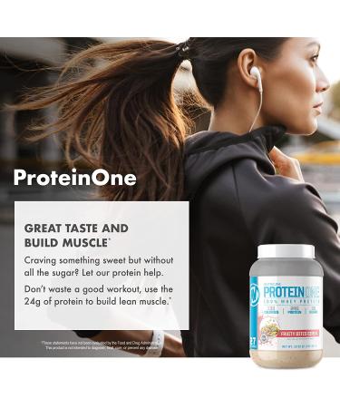 NutraOne ProteinOne Whey Protein Powder - Promote Recovery & Build Muscle | Smores Flavor 2lbs for Men & Women - Buy Online on GoSupps.com