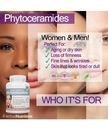 Herbal Nutrition Phytoceramides Rice Based with Biotin Vitamin A C D and E, 4 Bottle Pack 40mg - Buy Online on GoSupps.com