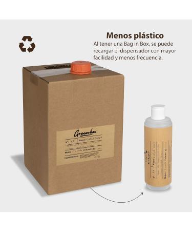  INTERCABO Organic 2-in-1 shower gel and shampoo refill in a bag-in-box with a green tea fragrance 5L. Eco-friendly packaging and carrying handle. Save money and the environment. - Buy Online on GoSupps.com