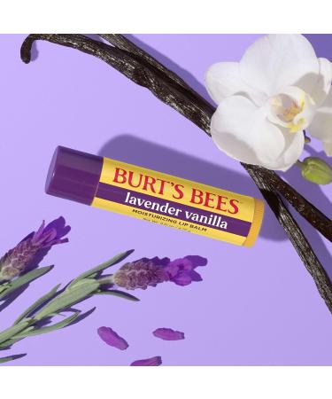 Burt s Bees Lavender Vanilla Moisturizing Lip Balm Flavorful Lip Balm Provides 12 Hour Moisture 100% Natural Origin Responsibly Sourced Beeswax 0.15 Ounce Tube - Buy Online on GoSupps.com