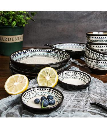 Dinner Plates Kitchen Dinnerware Set Ceramic Dinner Plate Sets Relief Craft Dinnerware Set Set Includes 1 Dinner Plates 1 Bowls 1 Mugs and 1 Spoon Plates Kitchenware - Buy Online on GoSupps.com