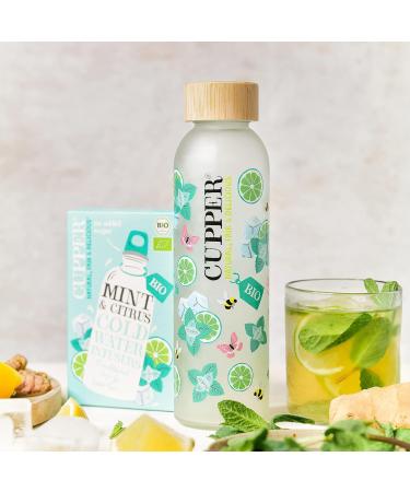 Cupper Bio Cold Water Infuser Box | Glass Bottle for Cold Brew Tea | 30 Unbound Tea Bags | Perfect Gift for Outdoor & Office | 500ml - Buy Online on GoSupps.com