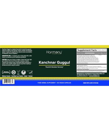 Kanchnar Guggul Thyroid & Glandular Harmony 120 Vegan Capsules Harmony Nutraceuticals Guggul Resin - Buy Online on GoSupps.com