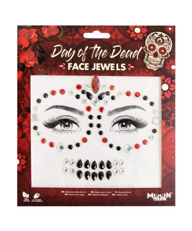 Face Jewels by Moon Terror - Festival Face Body Gems  SFX Make up  Crystal Make up Eye Glitter Stickers  Temporary Tattoo Jewels  Special Effects Make up (Day of the Dead)