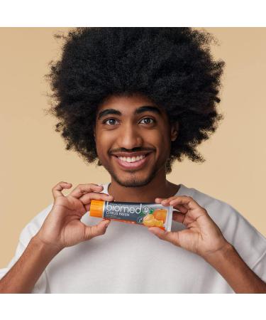 Biomed Citrus Fresh 97% Natural Toothpaste | Orange Mandarin Grapefruit Lemon | Fresh Breath Healthy Gums | SLS Free 100g - Buy Online on GoSupps.com