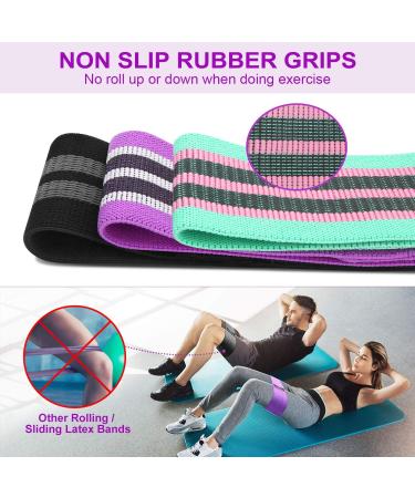 Knit Fitness Straps & Resistance Bands for Yoga Strength Training & Gymnastics - Green Purple Black Options Available | Worldwide Shipping - Buy Online on GoSupps.com