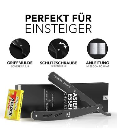 Buy Anthony Brown Razor Set - Precision Blade Head Black & Silver Options Includes Changing Blades & Etui - International Shipping Available - Buy Online on GoSupps.com