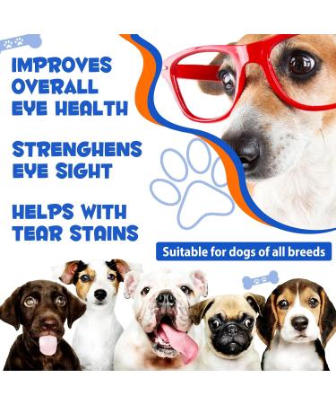 Dog Supplement for Eye Support Eye Health Chews for Dogs Dog Tear Stain Supplement Chews for Dogs with Lutein Zeaxanthin Astaxanthin Lubricates Eyes Immune Support - Buy Online on GoSupps.com