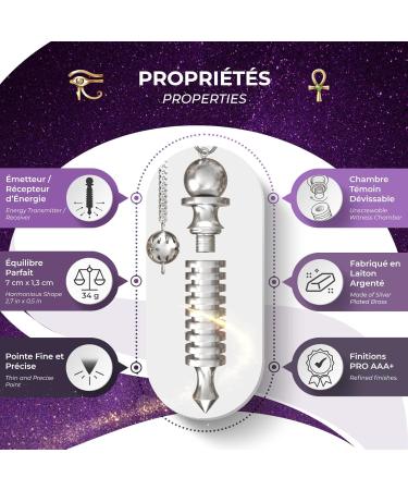 Buy Egyptian Isis Pendulum - Silver Radiesthesia Oracle Tool for Geobiology & Mood Enhancement - 45g International Shipping - Buy Online on GoSupps.com