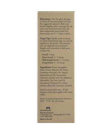 Brisk Grooming Tea Tree Beard Oil - Fast-Absorbing Natural Oil Blend for Soft Healthy Beards - 1.7 oz with Dropper - Buy Online on GoSupps.com