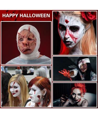 Ultimate Halloween Makeup Kit - Special Effects Zombie Makeup Fake Blood Gel Scar Wax Spatula Stickers & Sponges for Vampire Cosplay - Buy Online on GoSupps.com