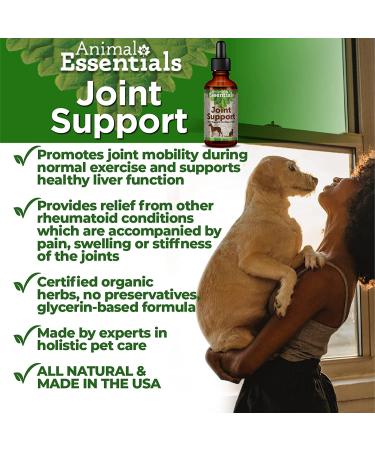 Animal Essentials 2oz Joint Support Supplement for Dogs & Cats - Made in USA, Alcohol-Free Pain & Swelling Relief - Buy Online on GoSupps.com