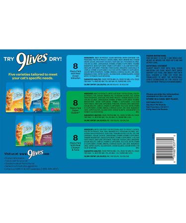 9Lives Variety Pack Favorites Wet Cat Food 5.5 oz Cans - Seafood & Poultry Variety Pack (24 Pack) - Buy Online on GoSupps.com