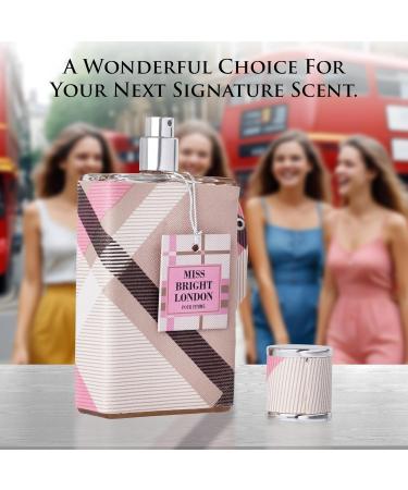 Miss Bright London Eau De Parfum for Women - Sweet Elegant & Fruity Scent - Top Notes of Green Lime & Icy Pear - Base Notes of Vanilla Amber Mahogany & Balsamic Tonka Bean - Elegant 100ml Bottle - Buy Online on GoSupps.com
